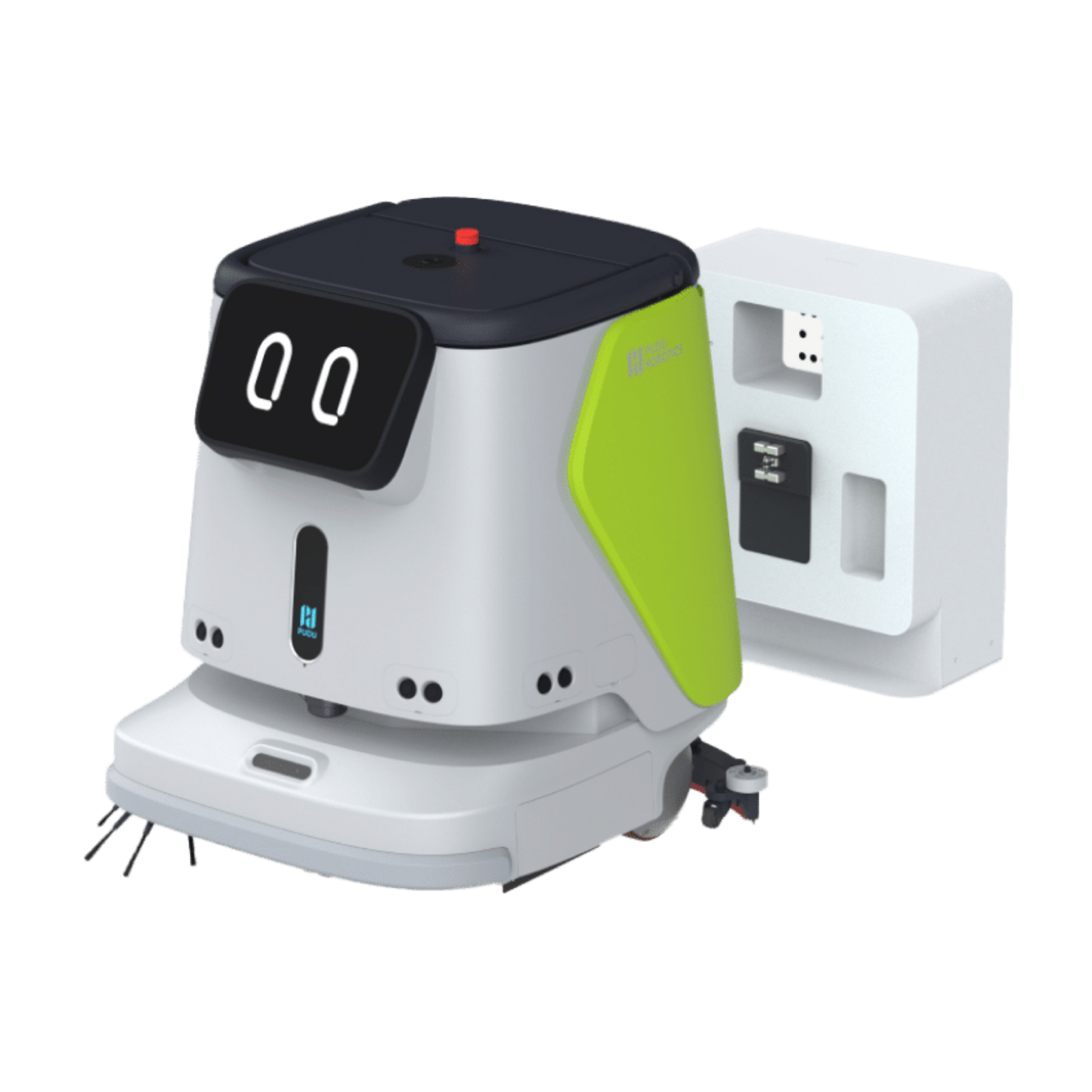 PUDU CC1 charging station for autonomous robot charging and battery management.