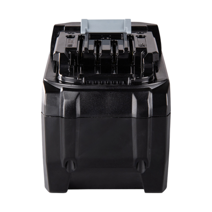 Makita BL4050F XGT 40V Max 5.0Ah lithium-ion battery with charge indicator and digital tool communication.