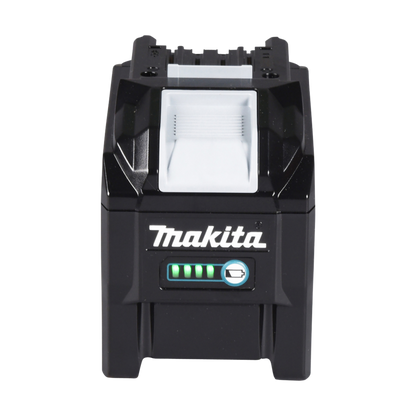 Makita BL4080F XGT 40V Max 8.0Ah lithium-ion battery with charge indicator and maximum runtime performance.