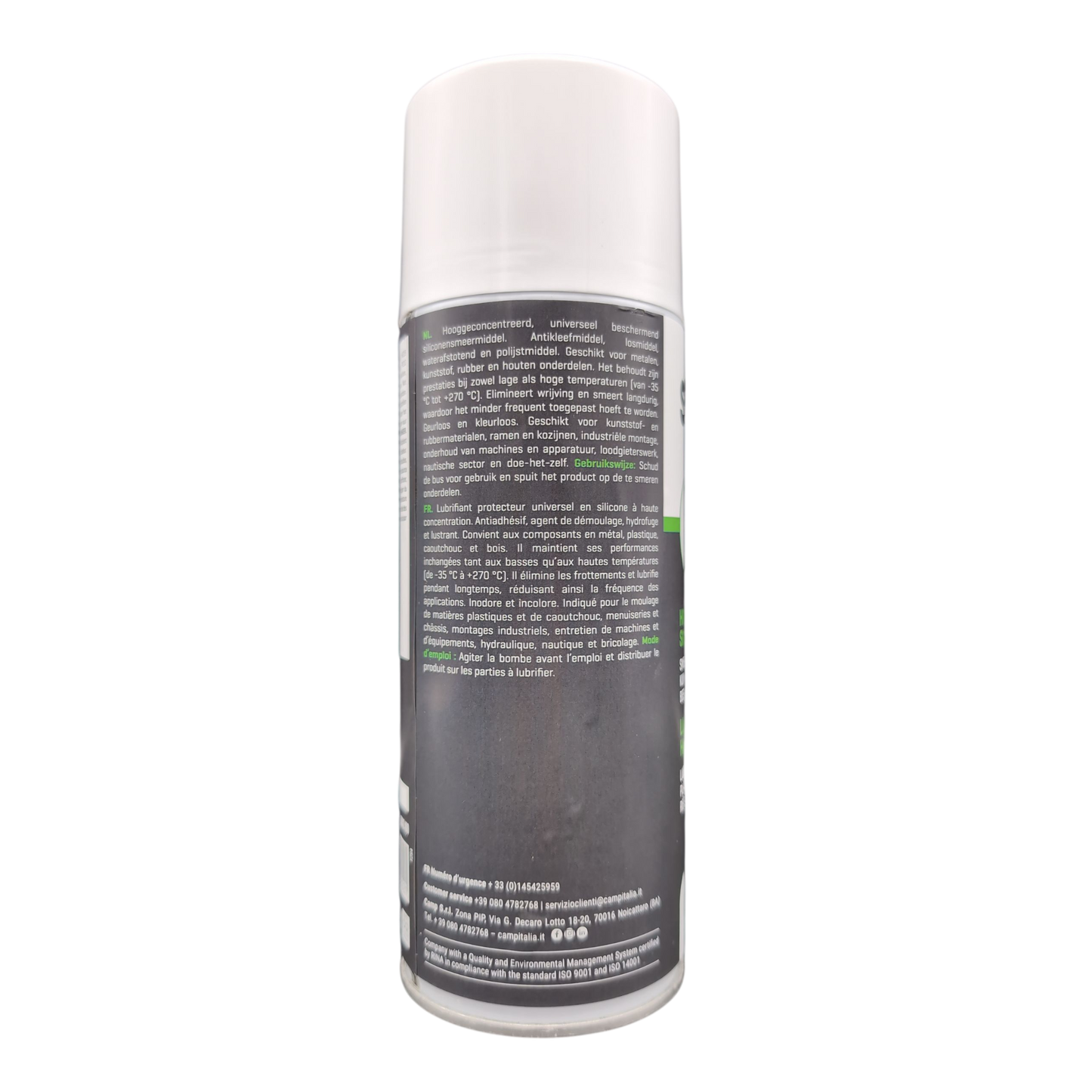 CAMP Silic plus 400ml hooggeconcentreerd siliconensmeermiddel achterkant