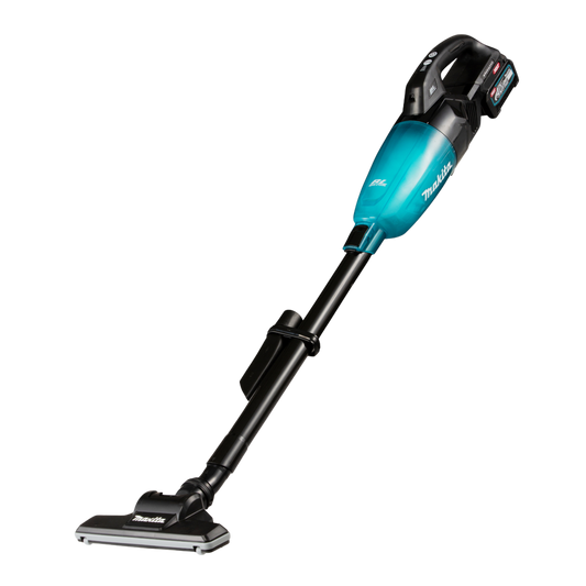 Makita CL001GZ05 cordless stick vacuum cleaner with HEPA filter, large dust capacity and ergonomic lightweight design.