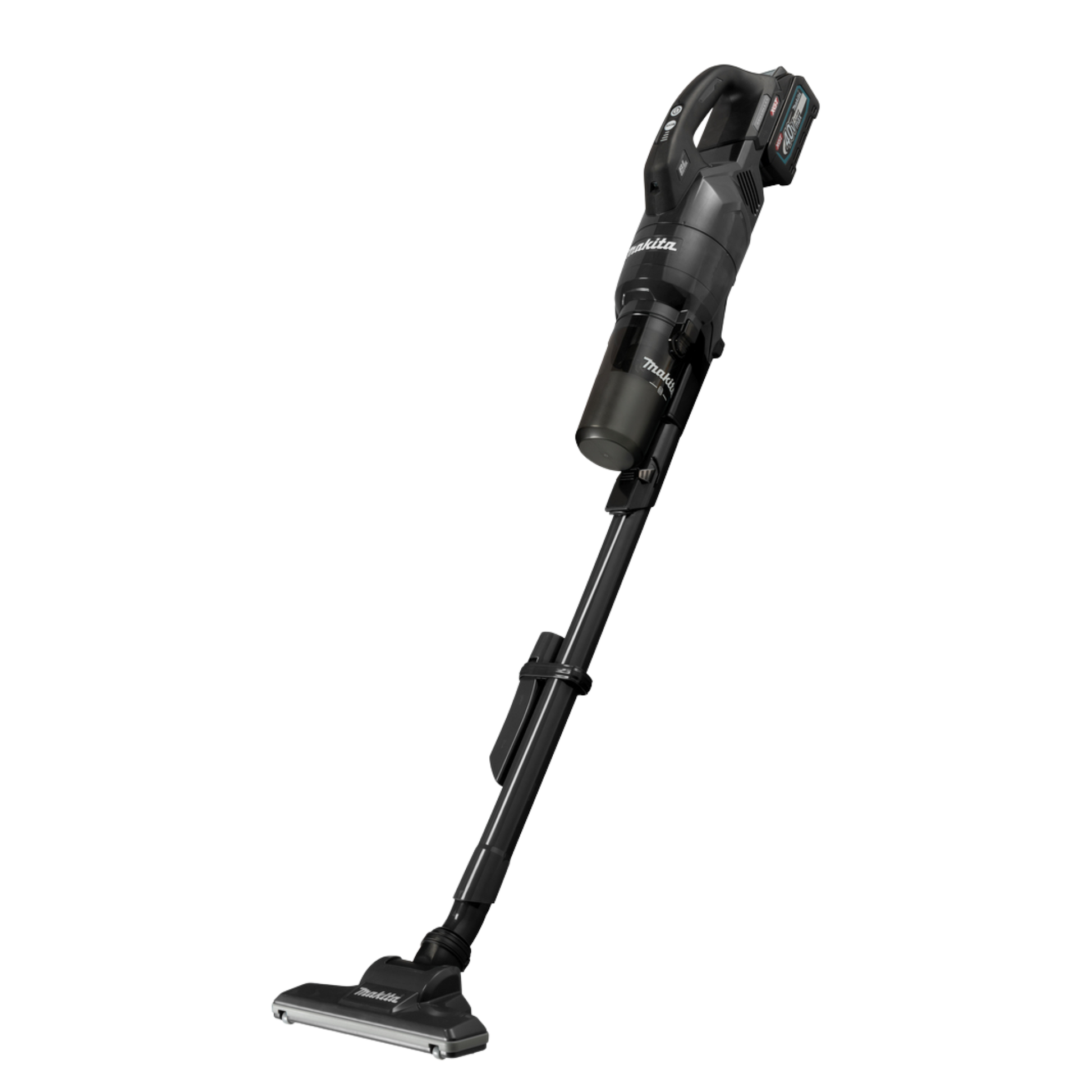Makita CL003GZ04 cordless stick vacuum cleaner with brushless motor, LED work light and four power settings.