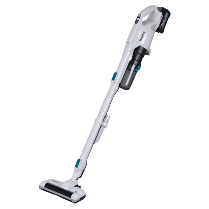 White and gray vacuum cleaner on a white background