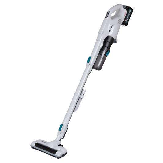 White and gray vacuum cleaner on a white background