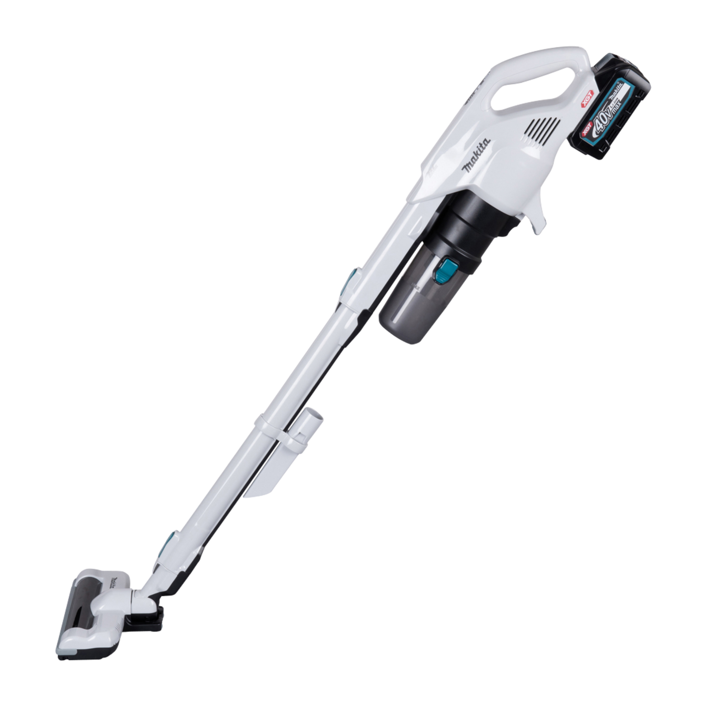 White cordless vacuum cleaner on a white background