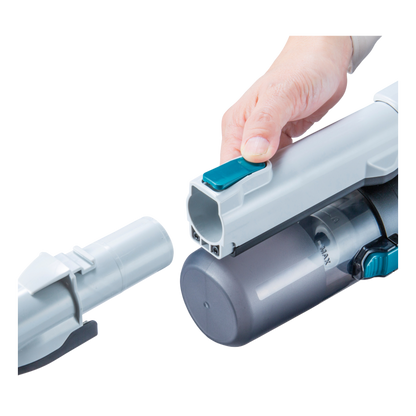Makita CL004GZ cordless stick vacuum cleaner with rotating brush, cyclonic filtration and brushless motor.