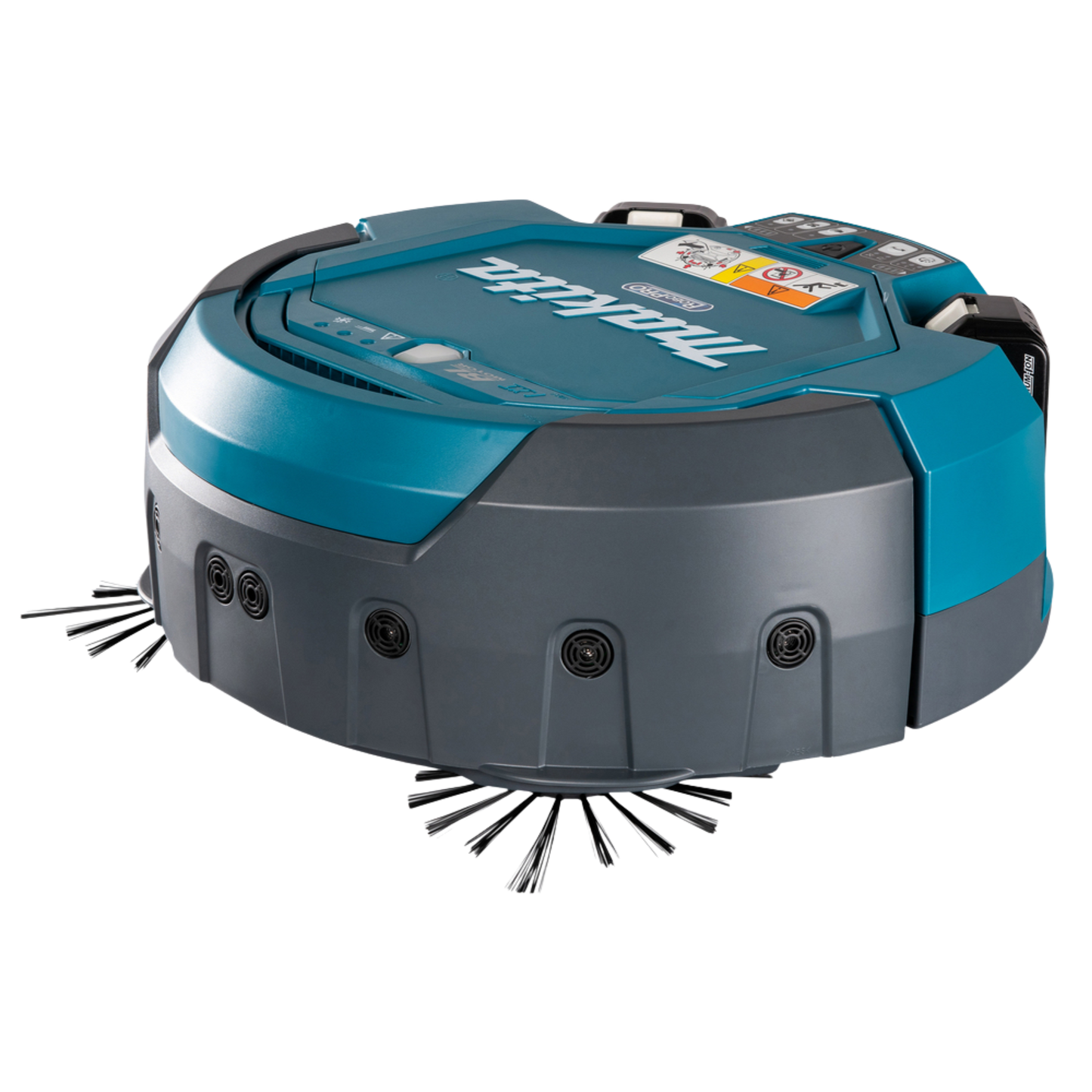 Makita DRC200Z commercial robotic vacuum cleaner with autonomous cleaning, obstacle detection and 2.5L dust capacity.