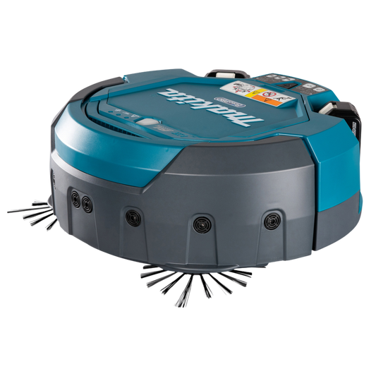 Makita DRC200Z commercial robotic vacuum cleaner with autonomous cleaning, obstacle detection and 2.5L dust capacity.