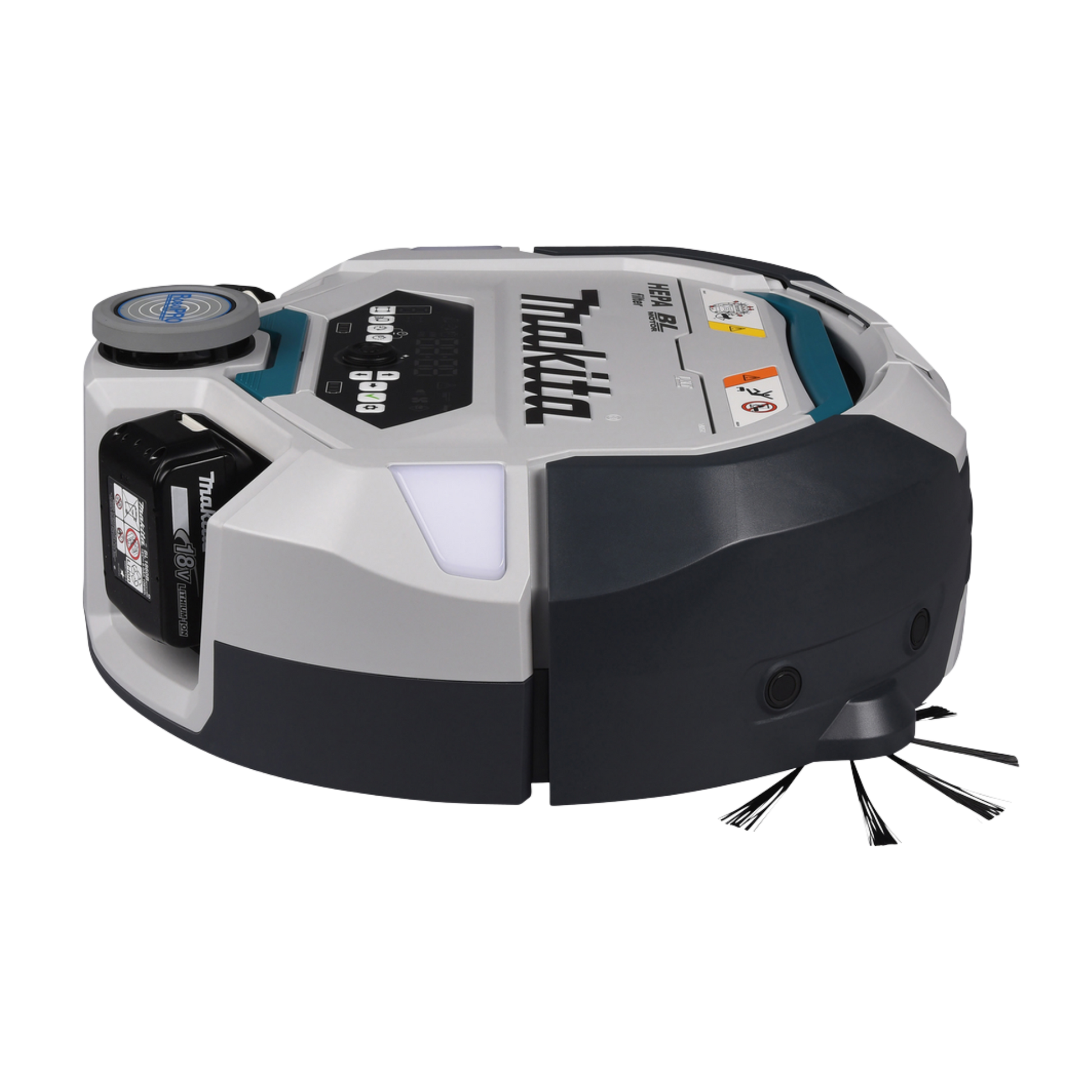 Makita DRC300Z commercial robotic vacuum cleaner with LiDAR navigation, HEPA filtration and autonomous cleaning.