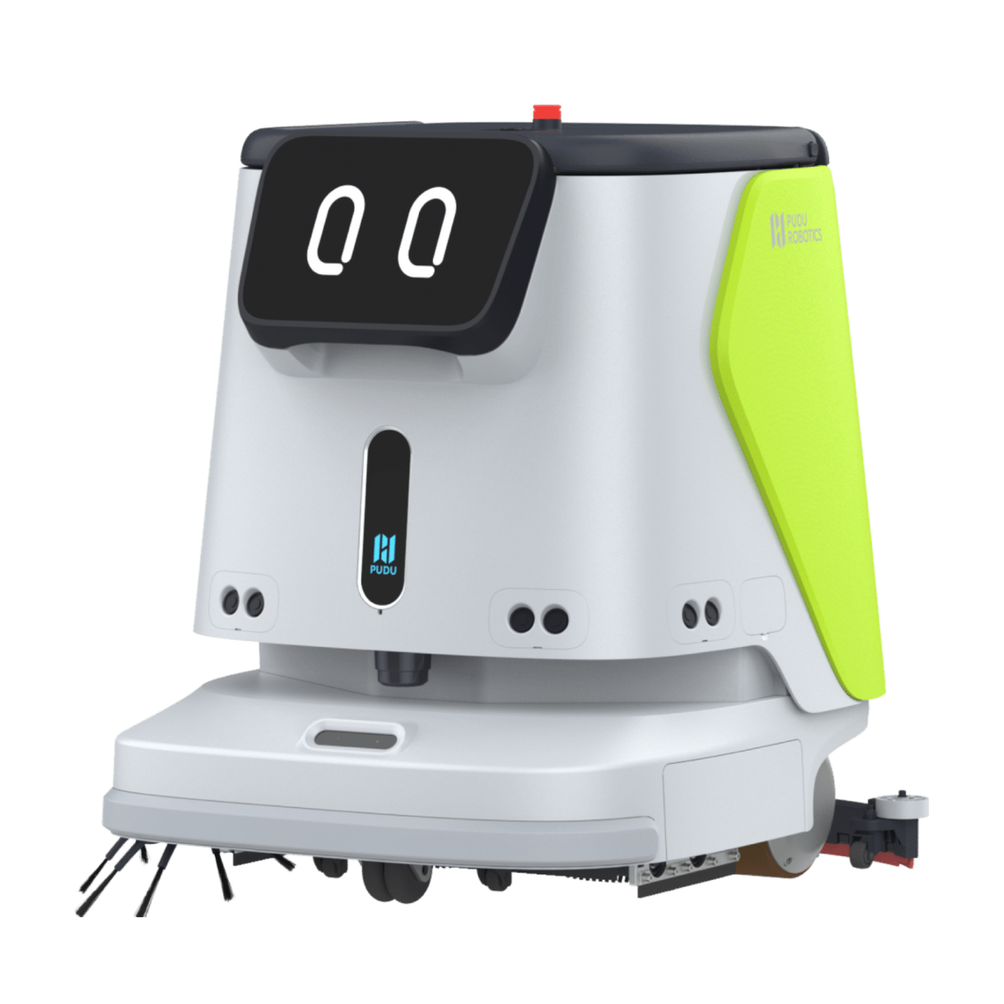 PUDU CC1 autonomous cleaning robot for sweeping, vacuuming, scrubbing and mopping commercial floors.
