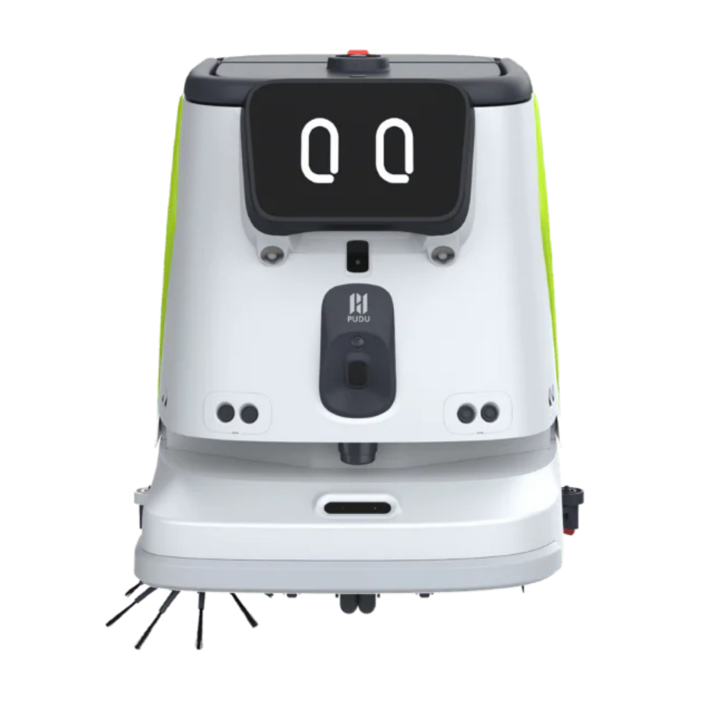 PUDU CC1 Pro AI cleaning robot with autonomous sweeping, vacuuming, scrubbing and intelligent stain detection.