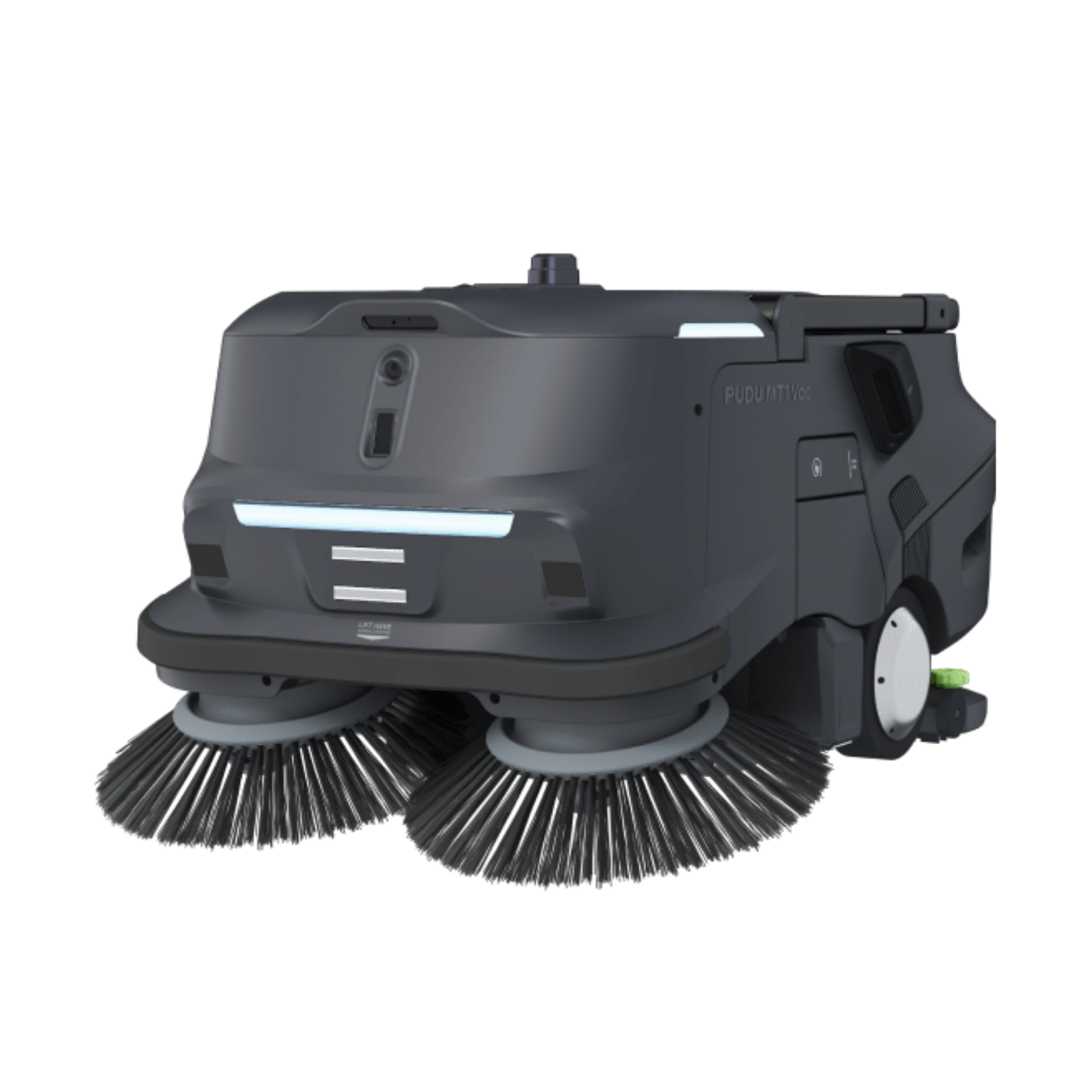 PUDU MT1 autonomous AI robotic sweeper with smart waste recognition and LiDAR navigation for large commercial facilities.