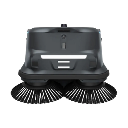PUDU MT1 autonomous AI robotic sweeper with smart waste recognition and LiDAR navigation for large commercial facilities.