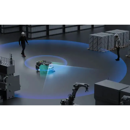 PUDU MT1 autonomous AI robotic sweeper with smart waste recognition and LiDAR navigation for large commercial facilities.