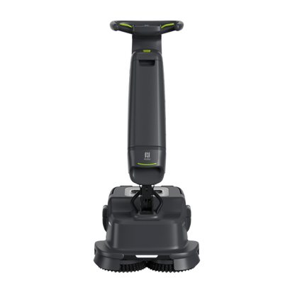PUDU SH1 smart upright scrubber dryer for professional floor cleaning, scrubbing and rapid drying.