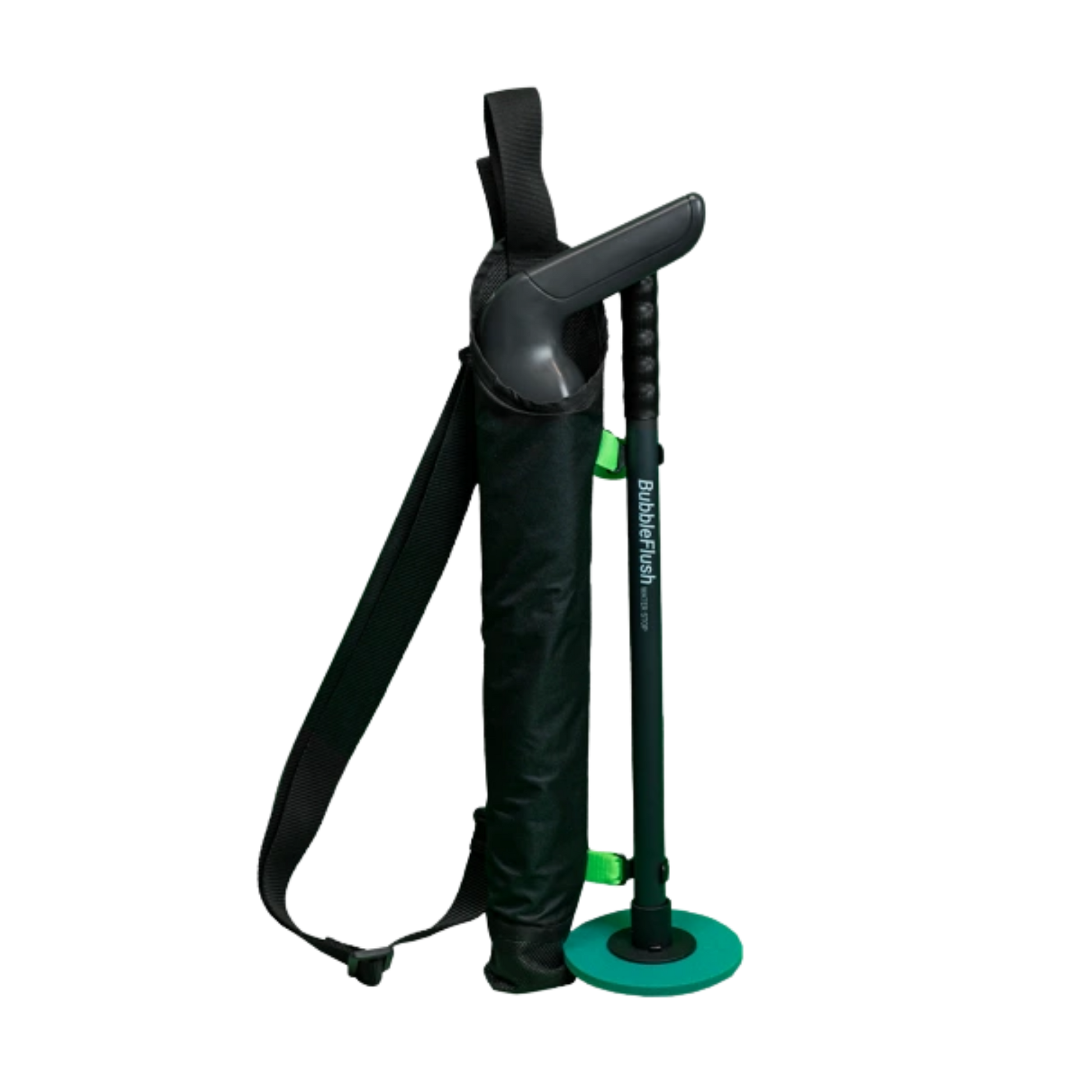 BubbleFlush Soft Case for transporting and storing BubbleFlush and WaterStop cleaning equipment.