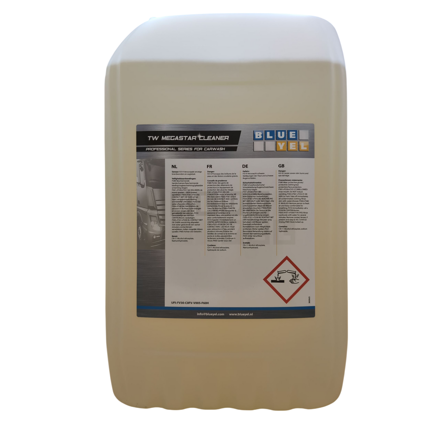 Blue Yel Truckwah Nettoyant Megastar 25 L