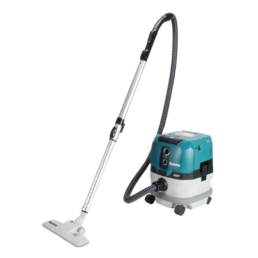 Makita VC001GLZ cordless wet and dry vacuum cleaner with 8L capacity, powerful suction and Dust Class L certification.