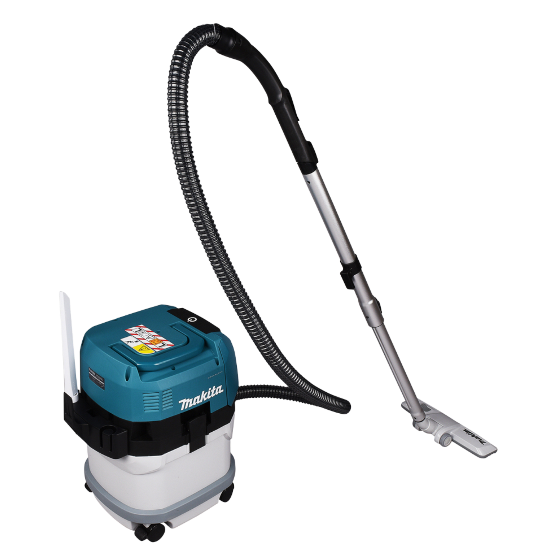 Makita VC003GLZ cordless wet and dry vacuum cleaner with 15L capacity and powerful 310 W suction performance.