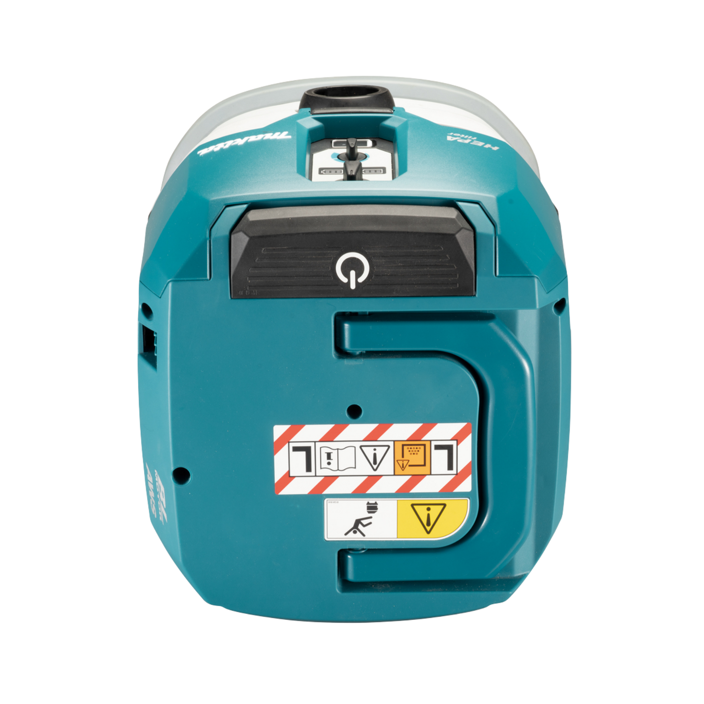 Makita VC004GLZ01 cordless 15L vacuum cleaner with HEPA filtration, AWS Bluetooth connectivity and L-Class certification.