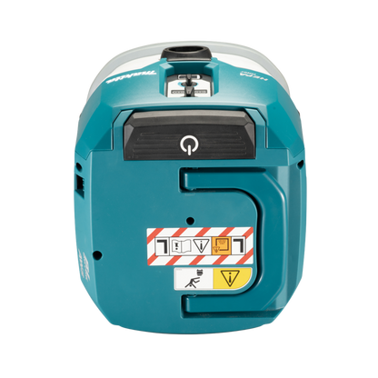 Makita VC004GLZ01 cordless 15L vacuum cleaner with HEPA filtration, AWS Bluetooth connectivity and L-Class certification.