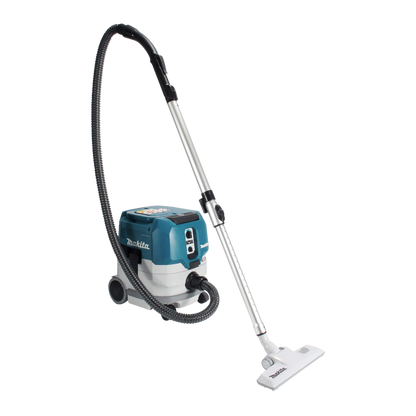 Makita VC005GLZ cordless L-Class vacuum cleaner with 8L capacity, powerful suction and compact professional design.