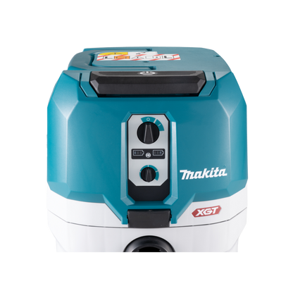 Makita VC005GLZ cordless L-Class vacuum cleaner with 8L capacity, powerful suction and compact professional design.