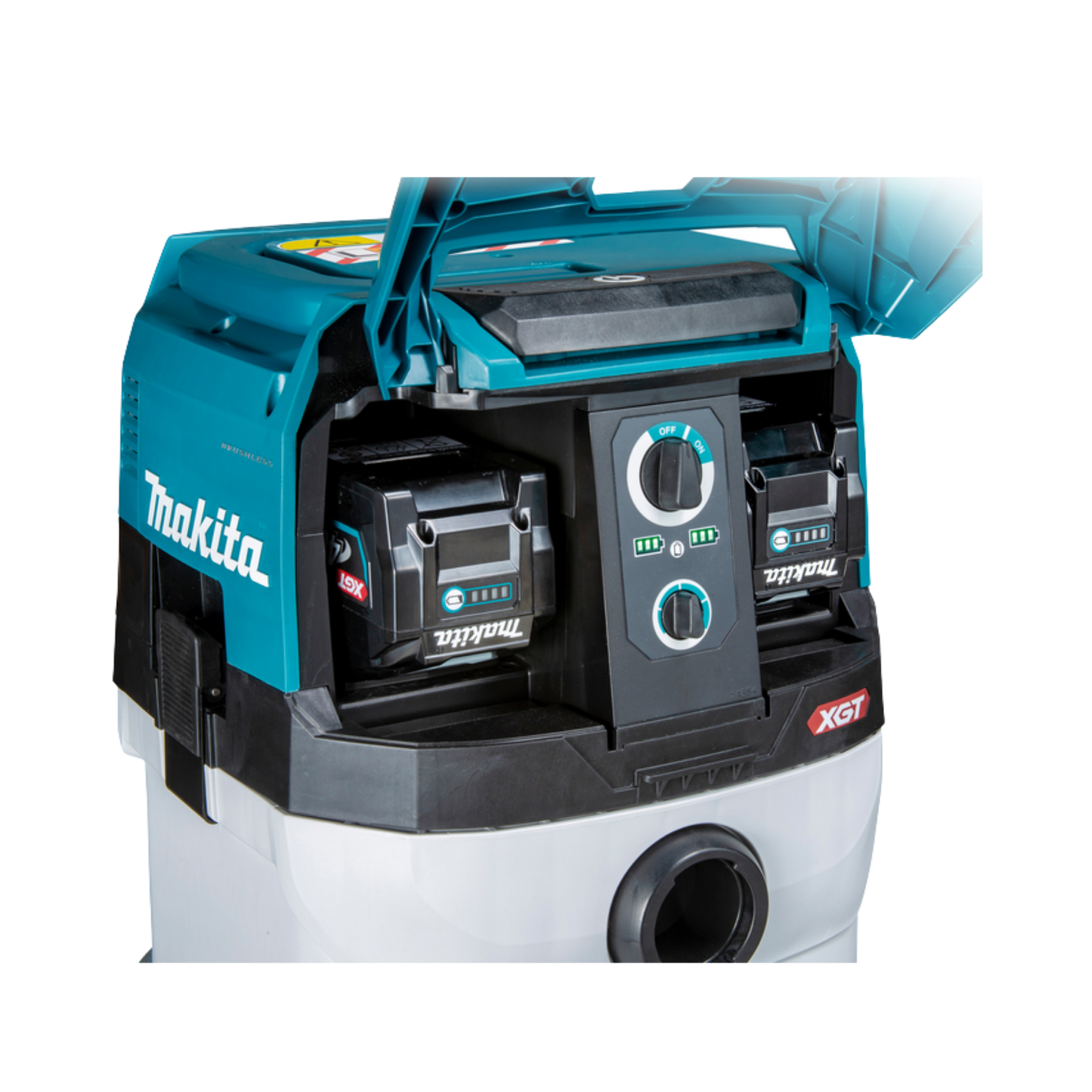Makita VC005GLZ cordless L-Class vacuum cleaner with 8L capacity, powerful suction and compact professional design.