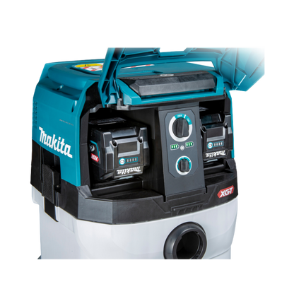 Makita VC005GLZ cordless L-Class vacuum cleaner with 8L capacity, powerful suction and compact professional design.