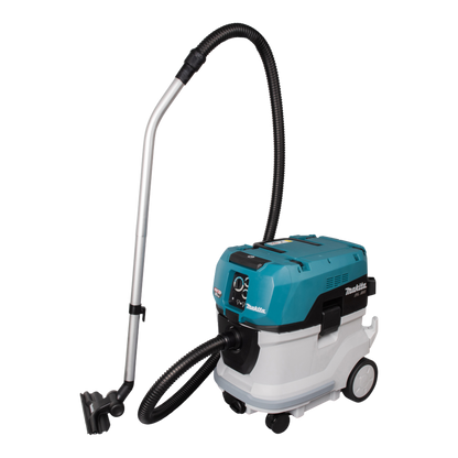 Makita VC006GMZ01 cordless M-Class wet and dry vacuum cleaner with AWS connectivity and 40L dust capacity.