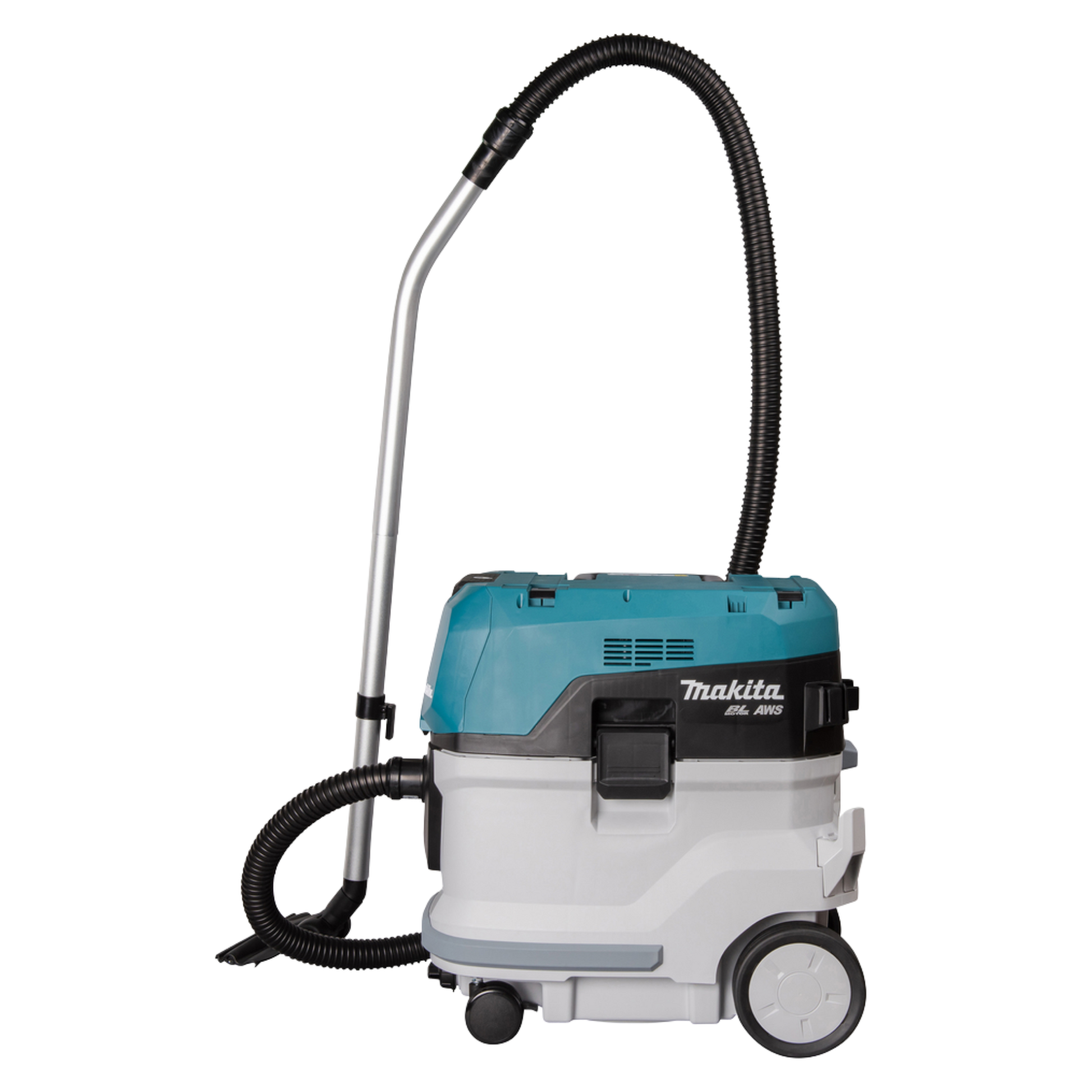 Makita VC006GMZ01 cordless M-Class wet and dry vacuum cleaner with AWS connectivity and 40L dust capacity.