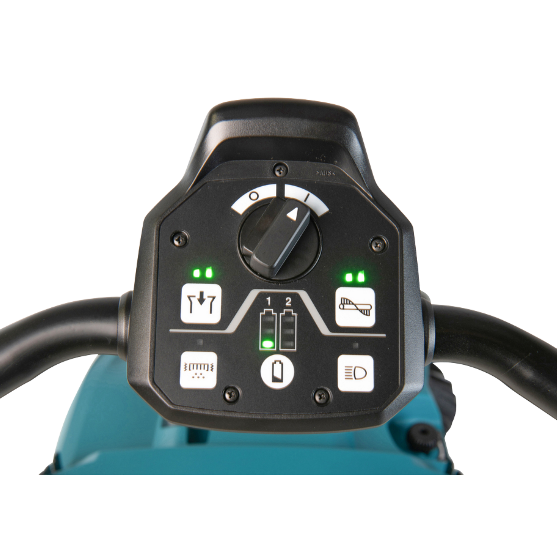 Makita VS001GZ cordless sweeper with HEPA dust filtration and 24 L waste container, supplied without battery or charger.